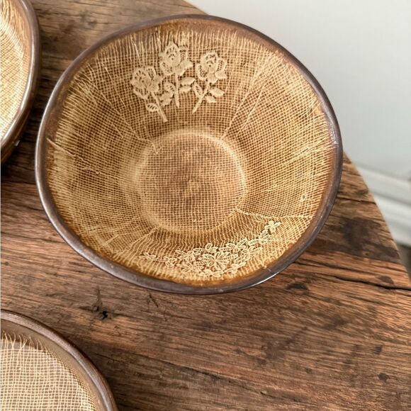 Handcrafted Brown Pottery Set 4 Piece Set - Picture 5 of 10
